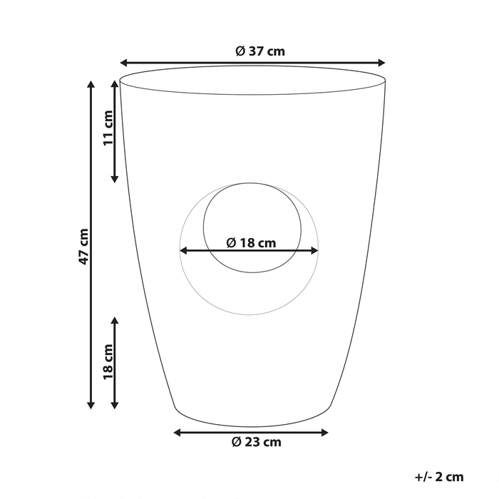 Beliani - EDOLO - Bijzettafel - Terrazzo - Lichtbeton