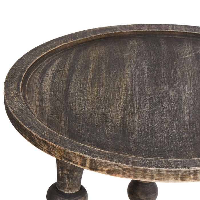 Beliani - MARNOO - Bijzettafel - Donkerbruin - Mangohout