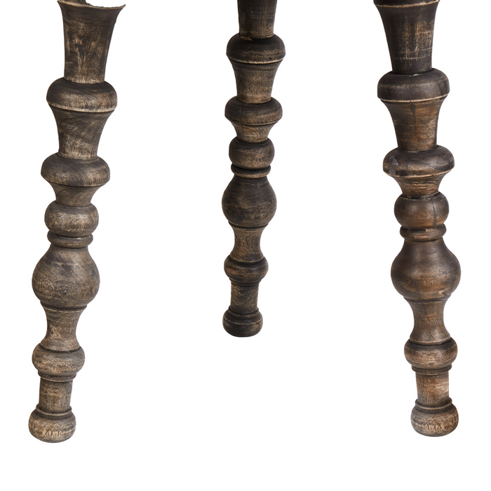 Beliani - MARNOO - Bijzettafel - Donkerbruin - Mangohout