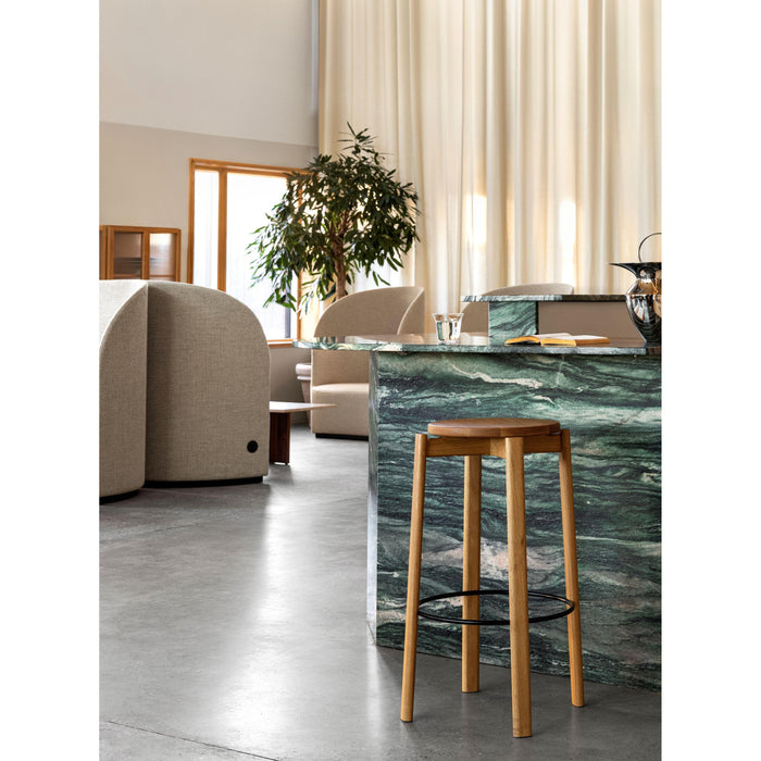 Audo Copenhagen Passage barkruk H75 walnoot|zwart