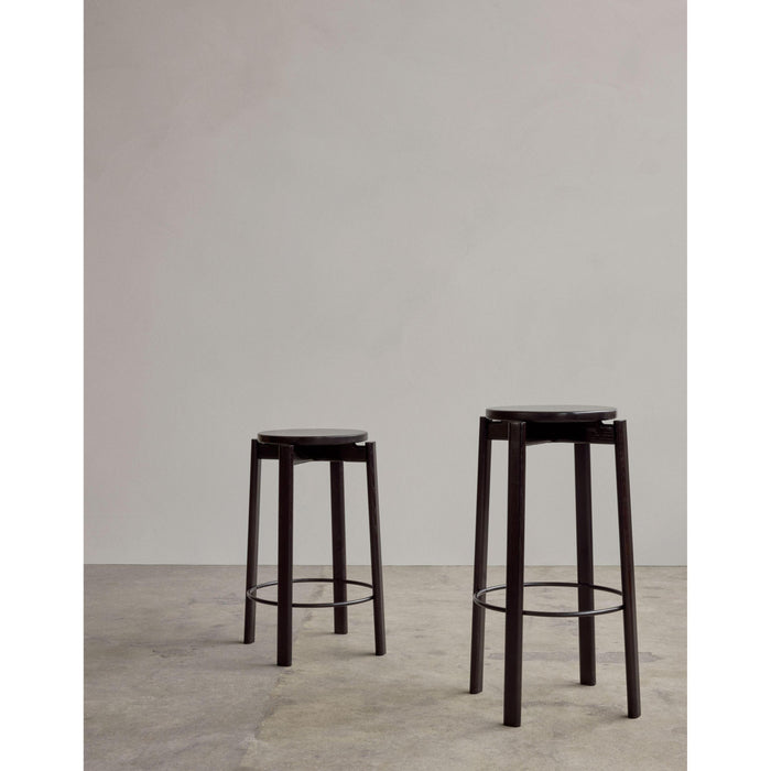 Audo Copenhagen Passage barkruk H75 walnoot|zwart