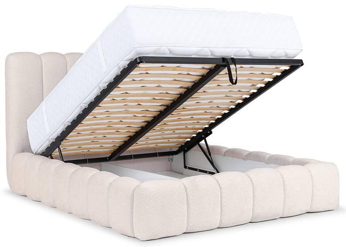 NADUVI Collection Bedframe Chusso bouclé met opbergvak 140 x 200 cm