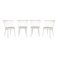 sweeek - Houten en rotan stoelen (set van 4)
