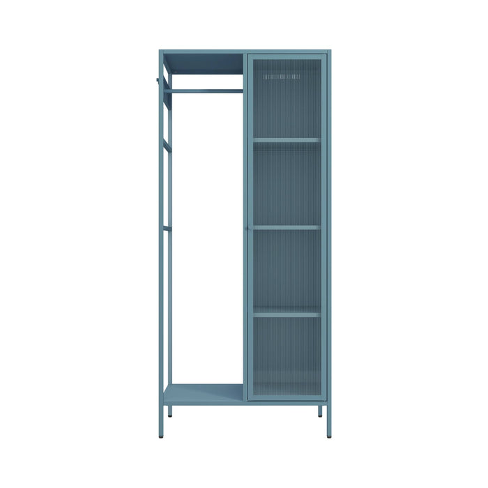 sweeek - Metalen kinderkledingkast, 3 legplanken