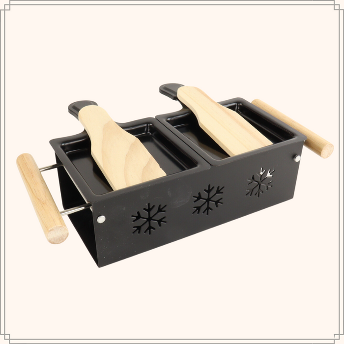 OTIX Raclette Set 2 Personen Kaas Grill Gourmetstellen Zonder Stekk...