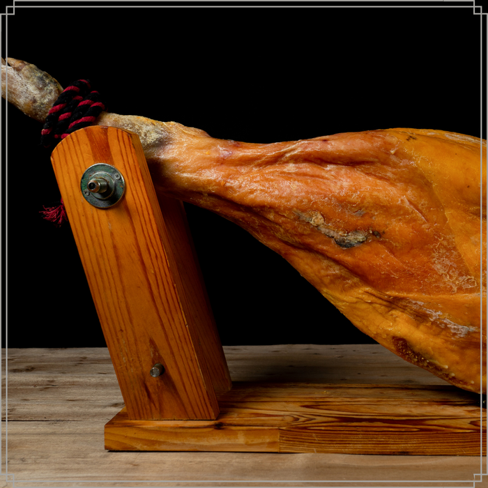 OTIX Hamhouder Dubbele Arm voor Spaanse Ham Hout 18x44,8x8,1cm Metaal