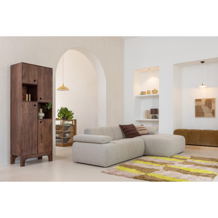 WOOOD Mojo Eetbankje 164 cm Mojo - Ribstof - Honing Geel - 49x164x45