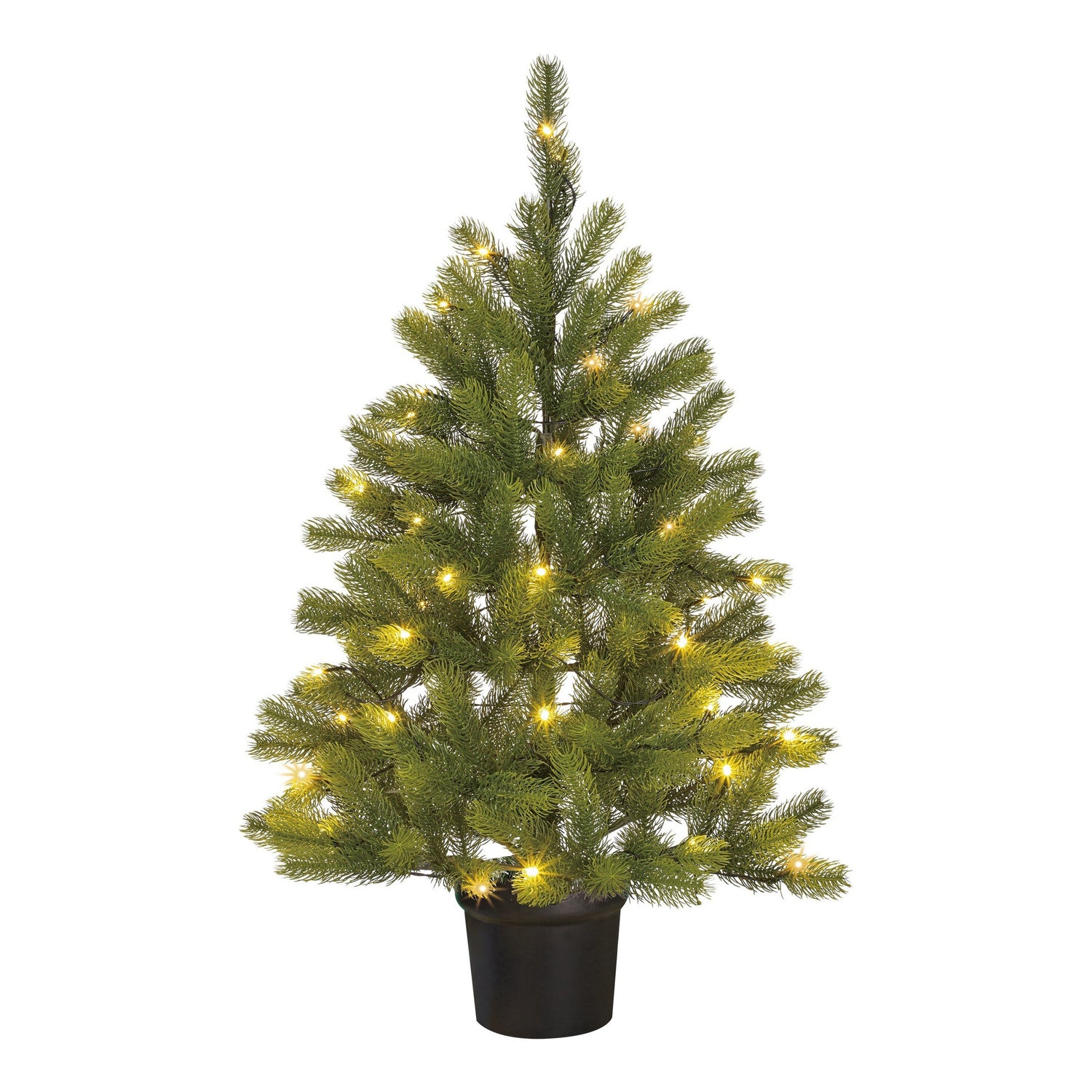 Black Box Trees Nigata Kunstkerstboom in Pot met LED - H90 x Ø55 cm