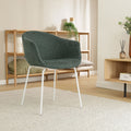 Nolon Nora-Otis eetkamerstoel donkergroen - wit onderstel