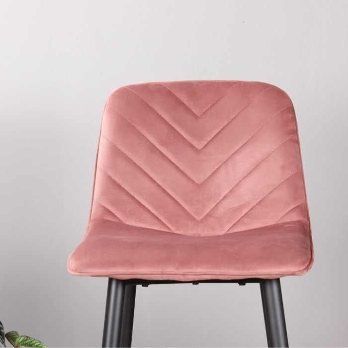 DS4U Gaby barkruk velvet 65 cm 2.0 - roze