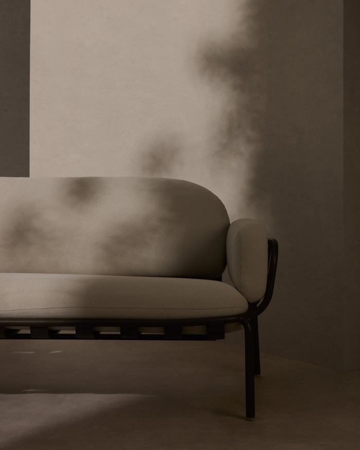 Kave Home - Joncols 3-zitsbank voor buiten in aluminium met groen