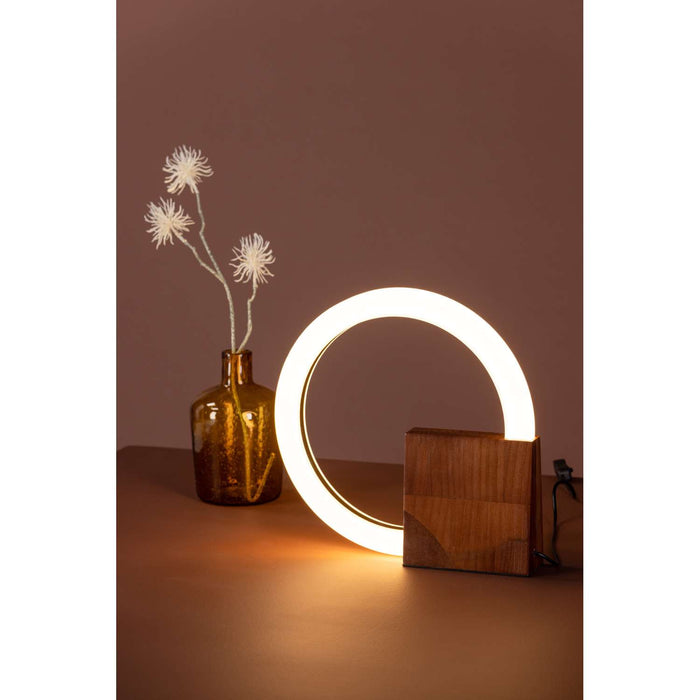 Venture Home Brive Tafellamp 30x6x30 - Okkernoot