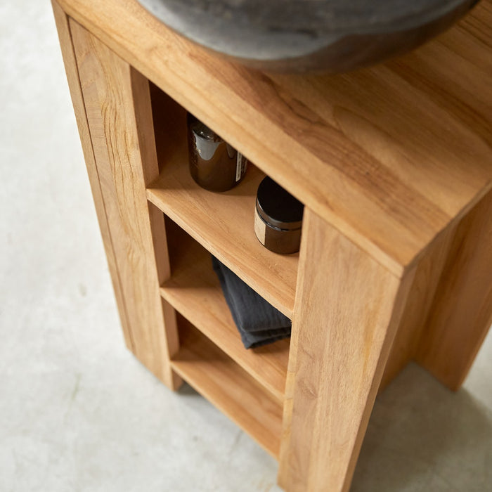 Tikamoon - Stelle - Massief teakhouten badmeubel links