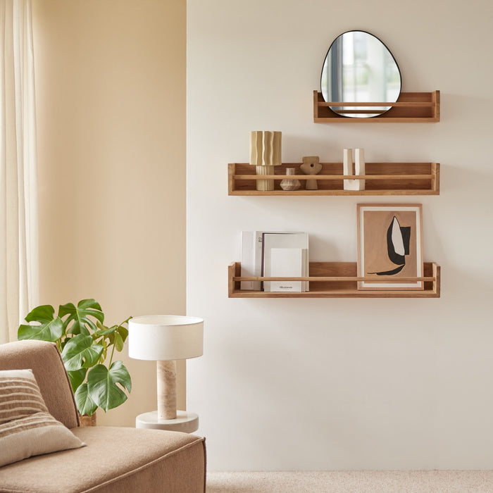 Tikamoon - Ugo - Wandplank voor kinderkamer van massief teakhout 60 cm