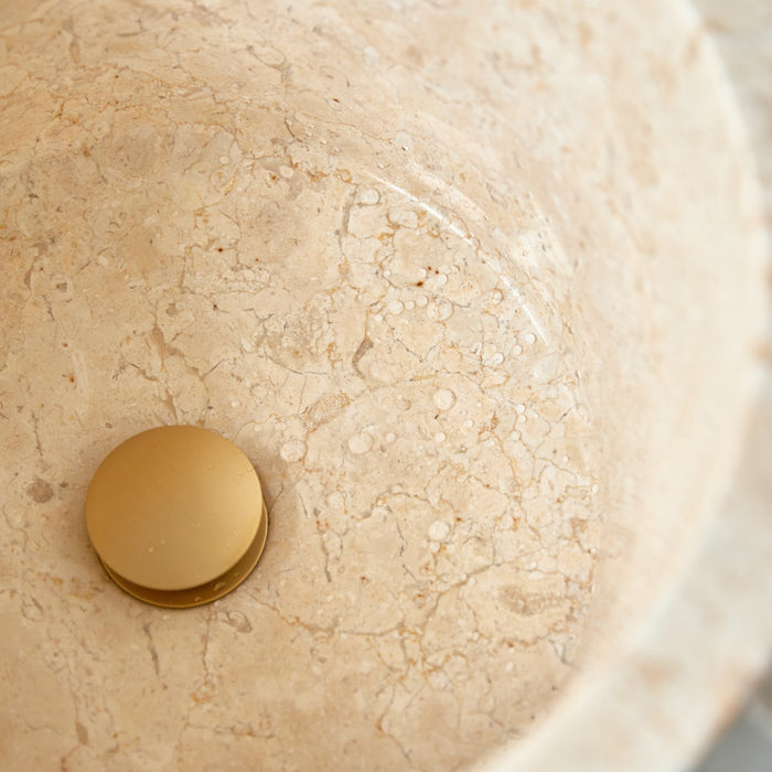 Tikamoon - Koni - Staande marmeren wastafel cream