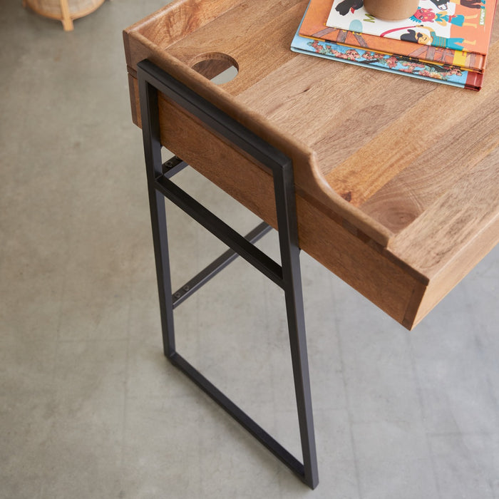 Tikamoon - Hedda - Kinderbureau van massief mangohout en metaal