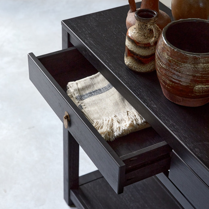 Tikamoon - Zenaka - Wengé bijzettafel met 2 laden