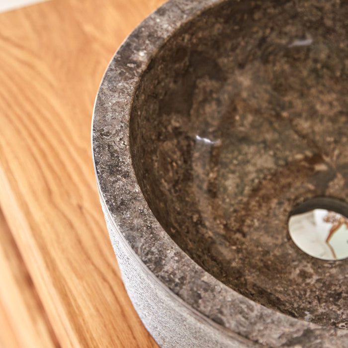 Tikamoon - Exo Stri - Marmeren wastafel grey