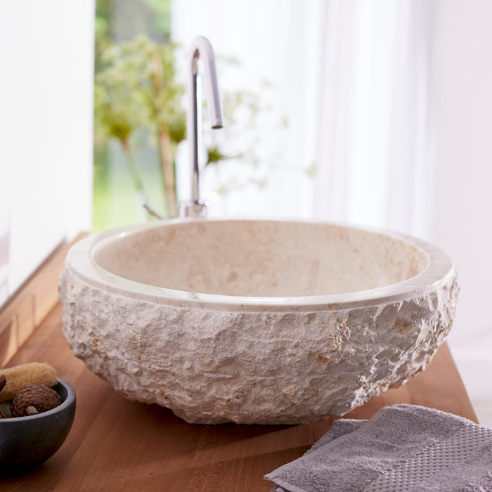 Tikamoon - Scrula  - Marmeren wastafel cream