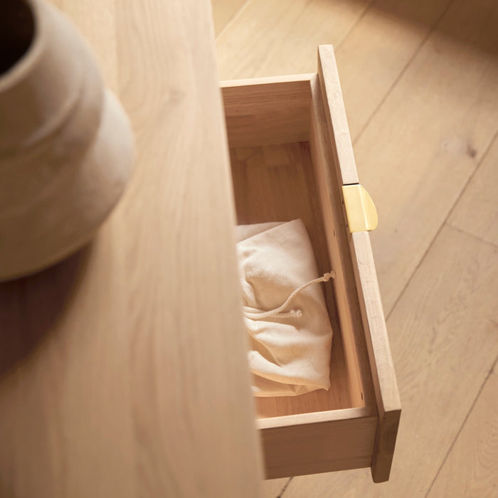 Tikamoon - Pola - Massief eiken bijzettafel met 2 laden