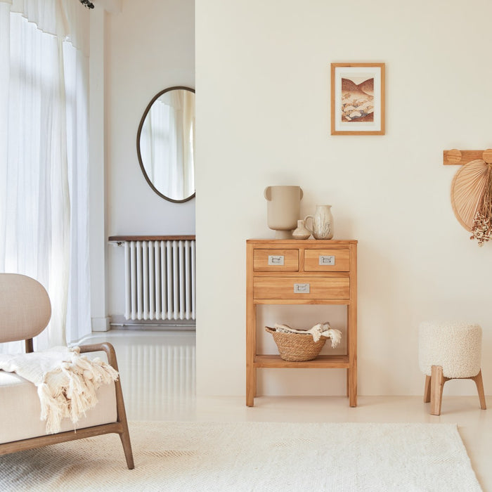 Tikamoon - Coffee Tek - Massief teakhouten bijzettafel