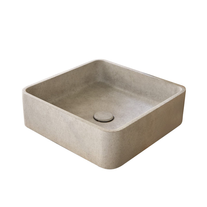 Tikamoon - Thaïs - Vierkante wastafel grijs beton