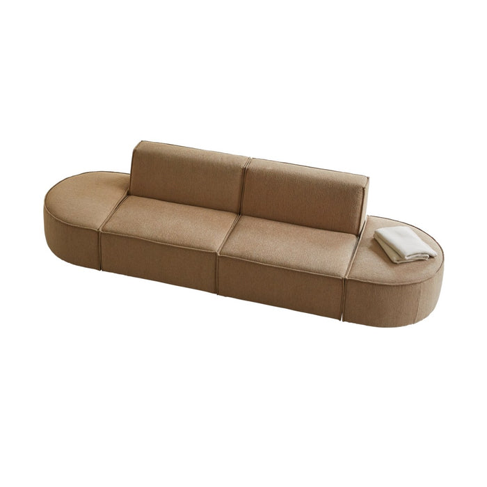 Tikamoon - Modulaire 2-zitsofa Dario in camelkleurige stof