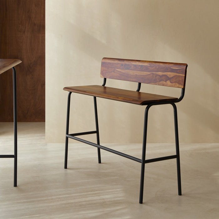 Tikamoon - Talia - Hoge bank in massief palissander en metaal