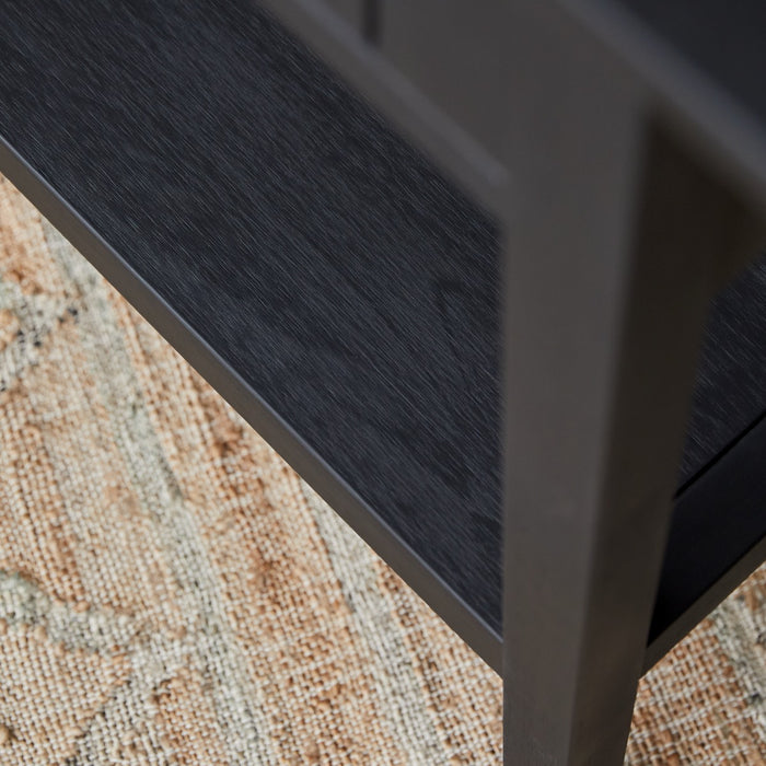 Tikamoon - Thaki Black - Massief grenen bijzettafel met 2 laden