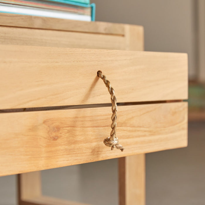 Tikamoon - Minimalys - Nachtkastje voor kinderen van massief teakhout
