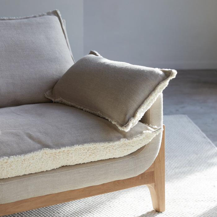 Tikamoon - Woodnest - Driezitsbank van massief eiken en linnen