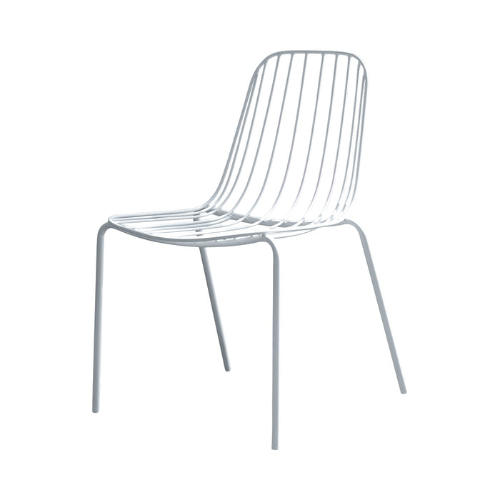 Tikamoon - Arty - Witte metalen tuinstoel