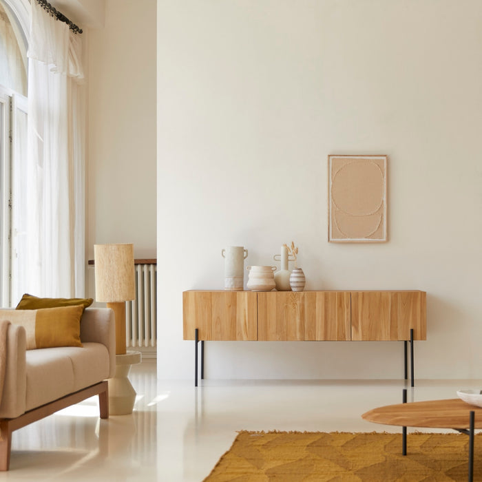 Tikamoon - Honorine - Laag tv-meubel van massief teakhout 170 cm