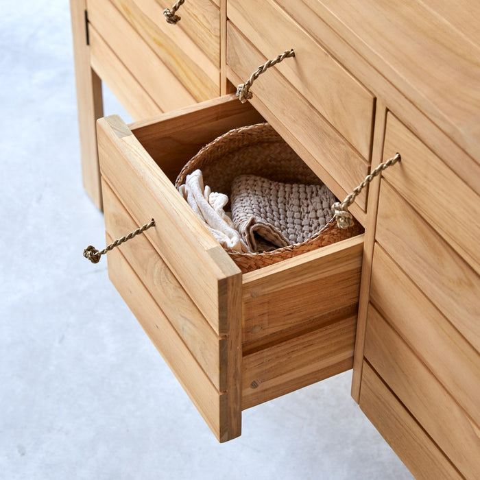 Tikamoon - Minimalys - Massief teakhouten badmeubel 145 cm