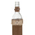 J-Line decoratie fles met schelpen - glas - bruin - 2 stuks