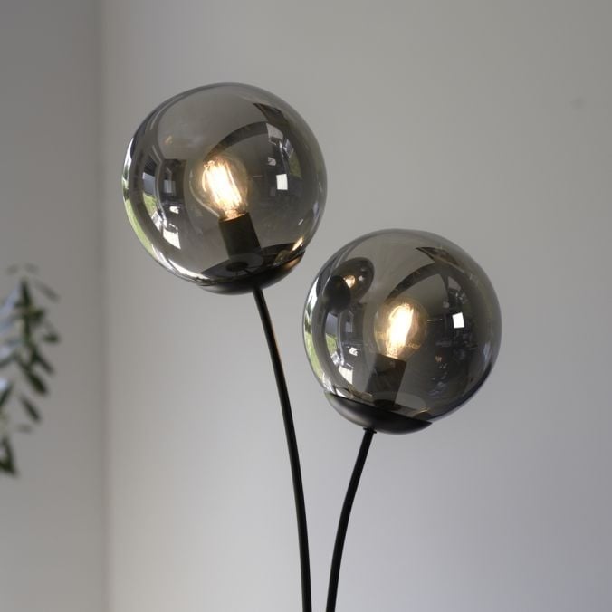 JUST LIGHT Tafellamp Big Widow Zwart 2 Lichts E14
