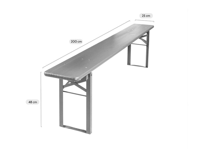 Inklapbare bierbank Berlijn olijfgroen 200 cm