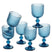 Mica Decorations Merlot Wijnglas - Set van 6 - 250 ml - Blauw