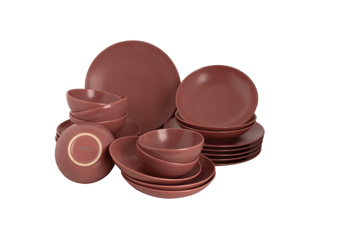 Mammoet Serviesset Spirit Stoneware 6-persoons 24-delig Rood