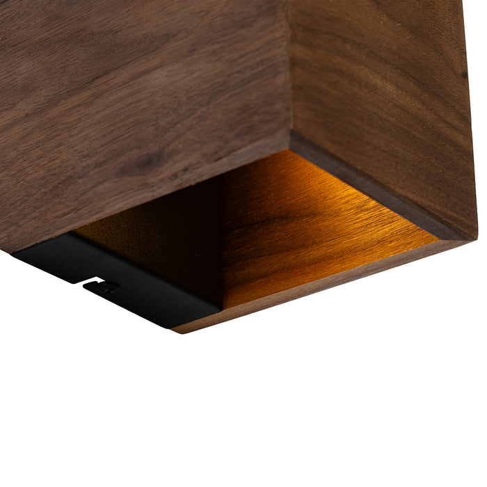 QAZQA Set van 2 smart wandlampen walnoot hout incl. Wifi G9 -