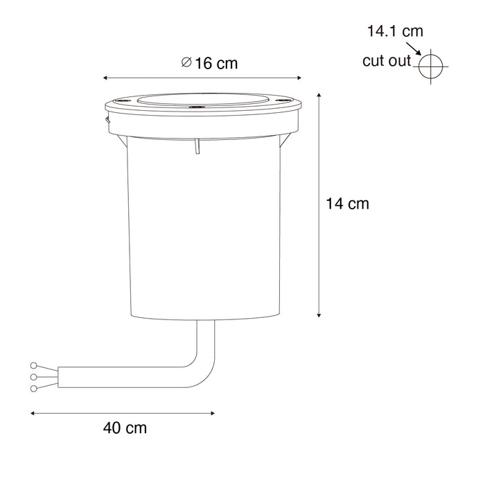 QAZQA Set van 6 moderne buiten grondspots zwart AR70 verstelbaar IP65