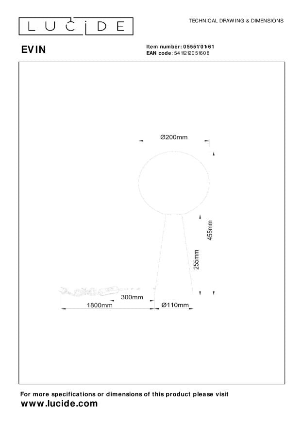 Lucide EVIN Tafellamp - Opaal
