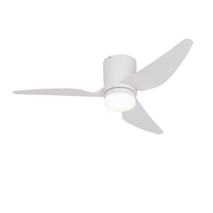 QAZQA Plafondventilator wit 123cm incl. LED dimbaar met
