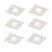 QAZQA Set van 6 inbouwspots wit vierkant GU10 50mm IP44 - Xena