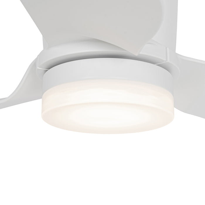 QAZQA Plafondventilator wit 123cm incl. LED dimbaar met