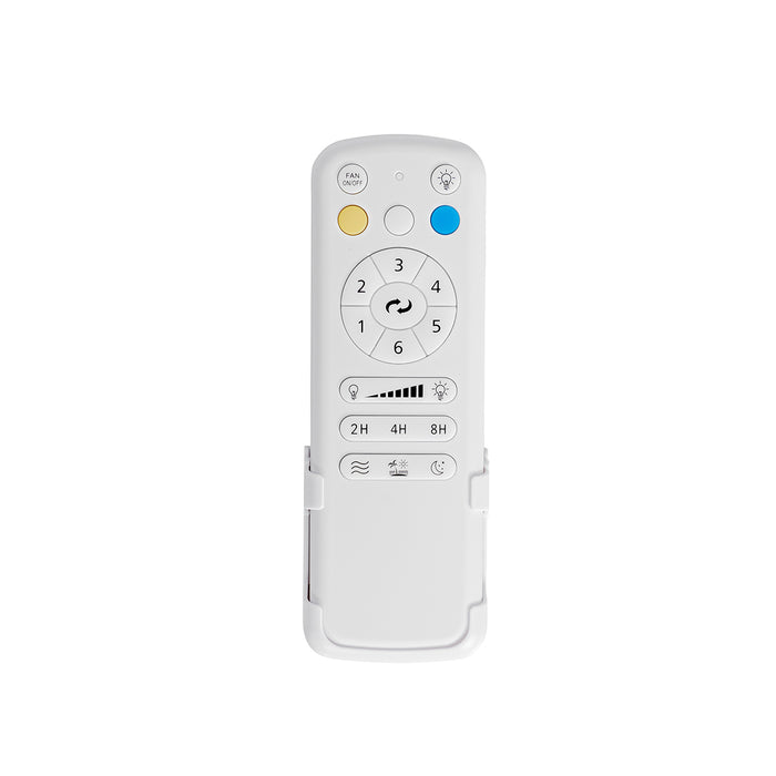 QAZQA Plafondventilator wit 123cm incl. LED dimbaar met