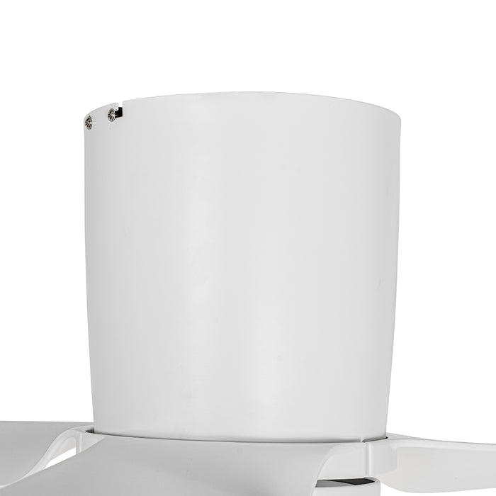 QAZQA Plafondventilator wit 123cm incl. LED dimbaar met