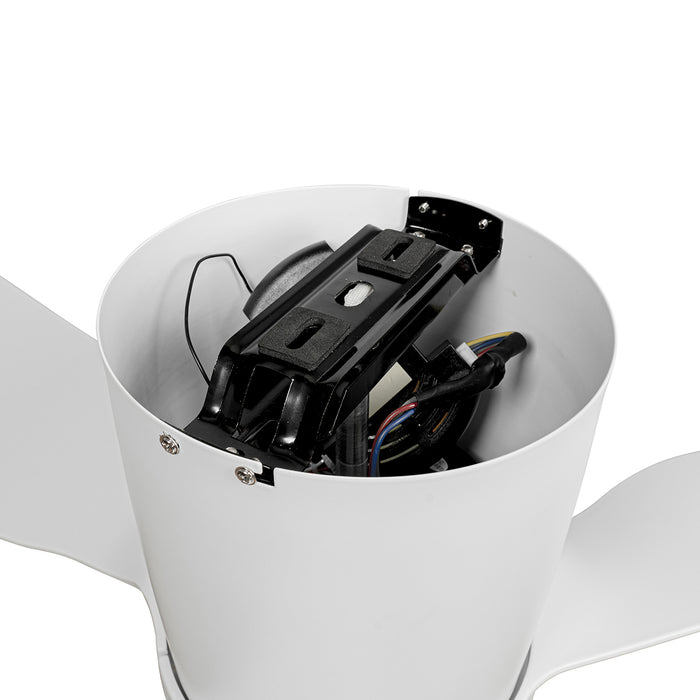 QAZQA Plafondventilator wit 123cm incl. LED dimbaar met