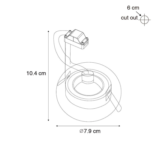 QAZQA Set van 12 inbouwspots wit rond GU10 50mm IP44 - Xena