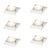 QAZQA Set van 6 inbouwspots wit GU10 50mm trimless - Oneon